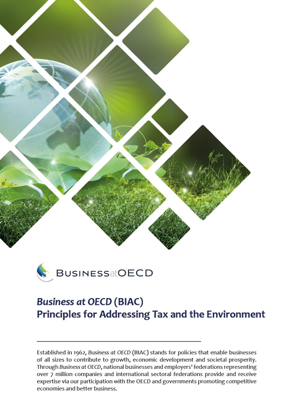 BIAC principles for adressing tax and the environment